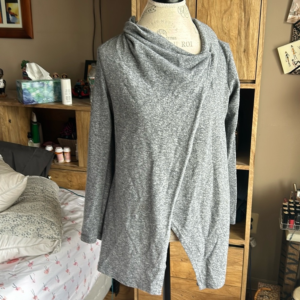 Hibelle Gray Tunic Long Sleeve Shirt - Medium